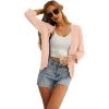 imageGRECERELLE Womens 34 Sleeve Summer Cardigan Lightweight Casual OpenFront Cropped Shrug Sweaters for WomenSolidlight Pink
