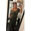 imageGRECERELLE Womens Casual Loose Pocket Long Dress Short Sleeve Split Maxi DressesArmy Green