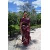 imageGRECERELLE Womens Casual Loose Pocket Long Dress Short Sleeve Split Maxi DressesFp Wine Red
