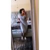 imageGRECERELLE Womens Casual Loose Pocket Long Dress Short Sleeve Split Maxi DressesGray