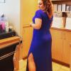 imageGRECERELLE Womens Casual Loose Pocket Long Dress Short Sleeve Split Maxi DressesRoyal Blue