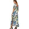 imageGRECERELLE Womens Casual Loose Pocket Long Dress Short Sleeve Split Maxi DressesWhite Monotherapy