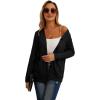 imageGRECERELLE Womens Lightweight Cardigan Sweater Casual Long Sleeve Knit Cardigan Open Front Outwear Jacket with Pockets02 Black