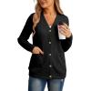 imageGRECERELLE Womens Lightweight Cardigan Sweater Casual Long Sleeve Knit Cardigan Open Front Outwear Jacket with Pockets02 Black