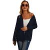 imageGRECERELLE Womens Lightweight Cardigan Sweater Casual Long Sleeve Knit Cardigan Open Front Outwear Jacket with Pockets04 Navy Blue