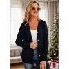 imageGRECERELLE Womens Lightweight Cardigan Sweater Casual Long Sleeve Knit Cardigan Open Front Outwear Jacket with Pockets04 Navy Blue