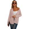 imageGRECERELLE Womens Lightweight Cardigan Sweater Casual Long Sleeve Knit Cardigan Open Front Outwear Jacket with Pockets06 Pure Pink