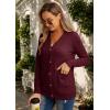 imageGRECERELLE Womens Lightweight Cardigan Sweater Casual Long Sleeve Knit Cardigan Open Front Outwear Jacket with Pockets07 Wine Red