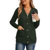 imageGRECERELLE Womens Lightweight Cardigan Sweater Casual Long Sleeve Knit Cardigan Open Front Outwear Jacket with Pockets08 Dark Green