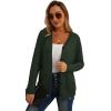 imageGRECERELLE Womens Lightweight Cardigan Sweater Casual Long Sleeve Knit Cardigan Open Front Outwear Jacket with Pockets08 Dark Green