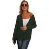 imageGRECERELLE Womens Lightweight Cardigan Sweater Casual Long Sleeve Knit Cardigan Open Front Outwear Jacket with Pockets08 Dark Green