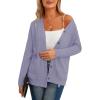 imageGRECERELLE Womens Lightweight Cardigan Sweater Casual Long Sleeve Knit Cardigan Open Front Outwear Jacket with Pockets10 Purple