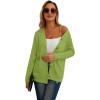 imageGRECERELLE Womens Lightweight Cardigan Sweater Casual Long Sleeve Knit Cardigan Open Front Outwear Jacket with Pockets11 Grass Green