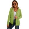 imageGRECERELLE Womens Lightweight Cardigan Sweater Casual Long Sleeve Knit Cardigan Open Front Outwear Jacket with Pockets11 Grass Green