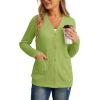 imageGRECERELLE Womens Lightweight Cardigan Sweater Casual Long Sleeve Knit Cardigan Open Front Outwear Jacket with Pockets11 Grass Green