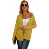 imageGRECERELLE Womens Lightweight Cardigan Sweater Casual Long Sleeve Knit Cardigan Open Front Outwear Jacket with Pockets12 Mustard