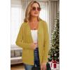 imageGRECERELLE Womens Lightweight Cardigan Sweater Casual Long Sleeve Knit Cardigan Open Front Outwear Jacket with Pockets12 Mustard