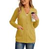 imageGRECERELLE Womens Lightweight Cardigan Sweater Casual Long Sleeve Knit Cardigan Open Front Outwear Jacket with Pockets12 Mustard