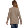 imageGRECERELLE Womens Lightweight Cardigan Sweater Casual Long Sleeve Knit Cardigan Open Front Outwear Jacket with Pockets13 Khaki