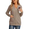imageGRECERELLE Womens Lightweight Cardigan Sweater Casual Long Sleeve Knit Cardigan Open Front Outwear Jacket with Pockets13 Khaki