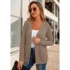 imageGRECERELLE Womens Lightweight Cardigan Sweater Casual Long Sleeve Knit Cardigan Open Front Outwear Jacket with Pockets13 Khaki