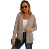 imageGRECERELLE Womens Lightweight Cardigan Sweater Casual Long Sleeve Knit Cardigan Open Front Outwear Jacket with Pockets13 Khaki