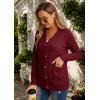 imageGRECERELLE Womens Lightweight Cardigan Sweater Casual Long Sleeve Knit Cardigan Open Front Outwear Jacket with Pockets14 Red