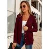 imageGRECERELLE Womens Lightweight Cardigan Sweater Casual Long Sleeve Knit Cardigan Open Front Outwear Jacket with Pockets14 Red