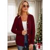 imageGRECERELLE Womens Lightweight Cardigan Sweater Casual Long Sleeve Knit Cardigan Open Front Outwear Jacket with Pockets14 Red