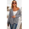 imageGRECERELLE Womens Lightweight Cardigan Sweater Casual Long Sleeve Knit Cardigan Open Front Outwear Jacket with Pockets15 Gray
