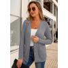 imageGRECERELLE Womens Lightweight Cardigan Sweater Casual Long Sleeve Knit Cardigan Open Front Outwear Jacket with Pockets15 Gray
