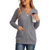imageGRECERELLE Womens Lightweight Cardigan Sweater Casual Long Sleeve Knit Cardigan Open Front Outwear Jacket with Pockets15 Gray