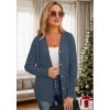 imageGRECERELLE Womens Lightweight Cardigan Sweater Casual Long Sleeve Knit Cardigan Open Front Outwear Jacket with Pockets17 Denim Blue