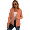 imageGRECERELLE Womens Lightweight Cardigan Sweater Casual Long Sleeve Knit Cardigan Open Front Outwear Jacket with Pockets18 Pumpkin