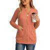 imageGRECERELLE Womens Lightweight Cardigan Sweater Casual Long Sleeve Knit Cardigan Open Front Outwear Jacket with Pockets18 Pumpkin