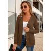 imageGRECERELLE Womens Lightweight Cardigan Sweater Casual Long Sleeve Knit Cardigan Open Front Outwear Jacket with Pockets19 Brown