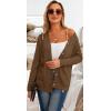 imageGRECERELLE Womens Lightweight Cardigan Sweater Casual Long Sleeve Knit Cardigan Open Front Outwear Jacket with Pockets19 Brown