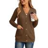 imageGRECERELLE Womens Lightweight Cardigan Sweater Casual Long Sleeve Knit Cardigan Open Front Outwear Jacket with Pockets19 Brown