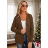 imageGRECERELLE Womens Lightweight Cardigan Sweater Casual Long Sleeve Knit Cardigan Open Front Outwear Jacket with Pockets19 Brown