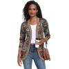 imageGRECERELLE Womens Long Sleeve Open Front Cardigan Casual VNeck Curved Hem Ribbed Knit Sweater Outerwear with PocketsNavy Blue Daffodil