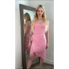 imageGRECERELLE Womens Sleeveless Midi Dress Casual Wrap Knee Length Dress Side Slit Tank Dress for Summer Club Night Out Dresses06 Pink