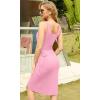imageGRECERELLE Womens Sleeveless Midi Dress Casual Wrap Knee Length Dress Side Slit Tank Dress for Summer Club Night Out Dresses06 Pink