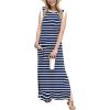 Navy Blue White Strip