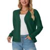 imageGRECERELLE 2025 Womens Lightweight Open Front Long Sleeve Casual Button Down VNeck Cardigan Sweater S2XLCyan Green