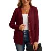 imageGRECERELLE Womens Lightweight Cardigan Sweater Casual Long Sleeve Knit Cardigan Open Front Outwear Jacket with Pockets14 Red