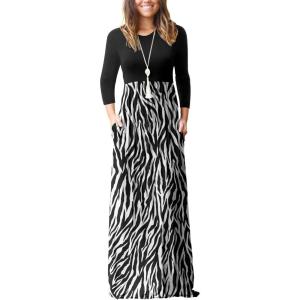 imageGRECERELLE Women Long Sleeve Casual Round Neck Loose Solid Floral Maxi Long Dress with Pockets S3XLBlack Tree Grain