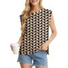imageGRECERELLE Women 2025 Cap Sleeve Tops Summer Casual Tee Shirt Loose Crew Neck Basic Tank Trendy Work Vacation Outfits S2XLBlack Khaki Heart