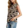 imageGRECERELLE Women 2025 Cap Sleeve Tops Summer Casual Tee Shirt Loose Crew Neck Basic Tank Trendy Work Vacation Outfits S2XLBlack Puzzle