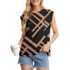 imageGRECERELLE Women 2025 Cap Sleeve Tops Summer Casual Tee Shirt Loose Crew Neck Basic Tank Trendy Work Vacation Outfits S2XLBlack Rectangle