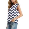 imageGRECERELLE Women 2025 Cap Sleeve Tops Summer Casual Tee Shirt Loose Crew Neck Basic Tank Trendy Work Vacation Outfits S2XLBlue White Wave